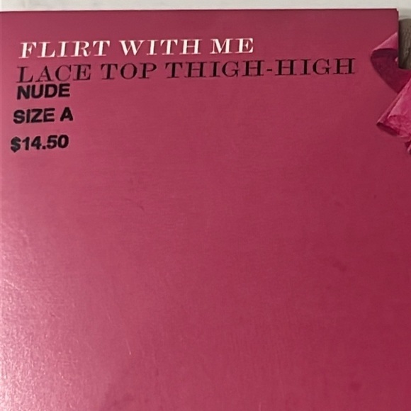 Victoria’s Secret Sexy Little Things Flirt with Me Lace Top Thigh-High Nude A - Picture 2 of 5